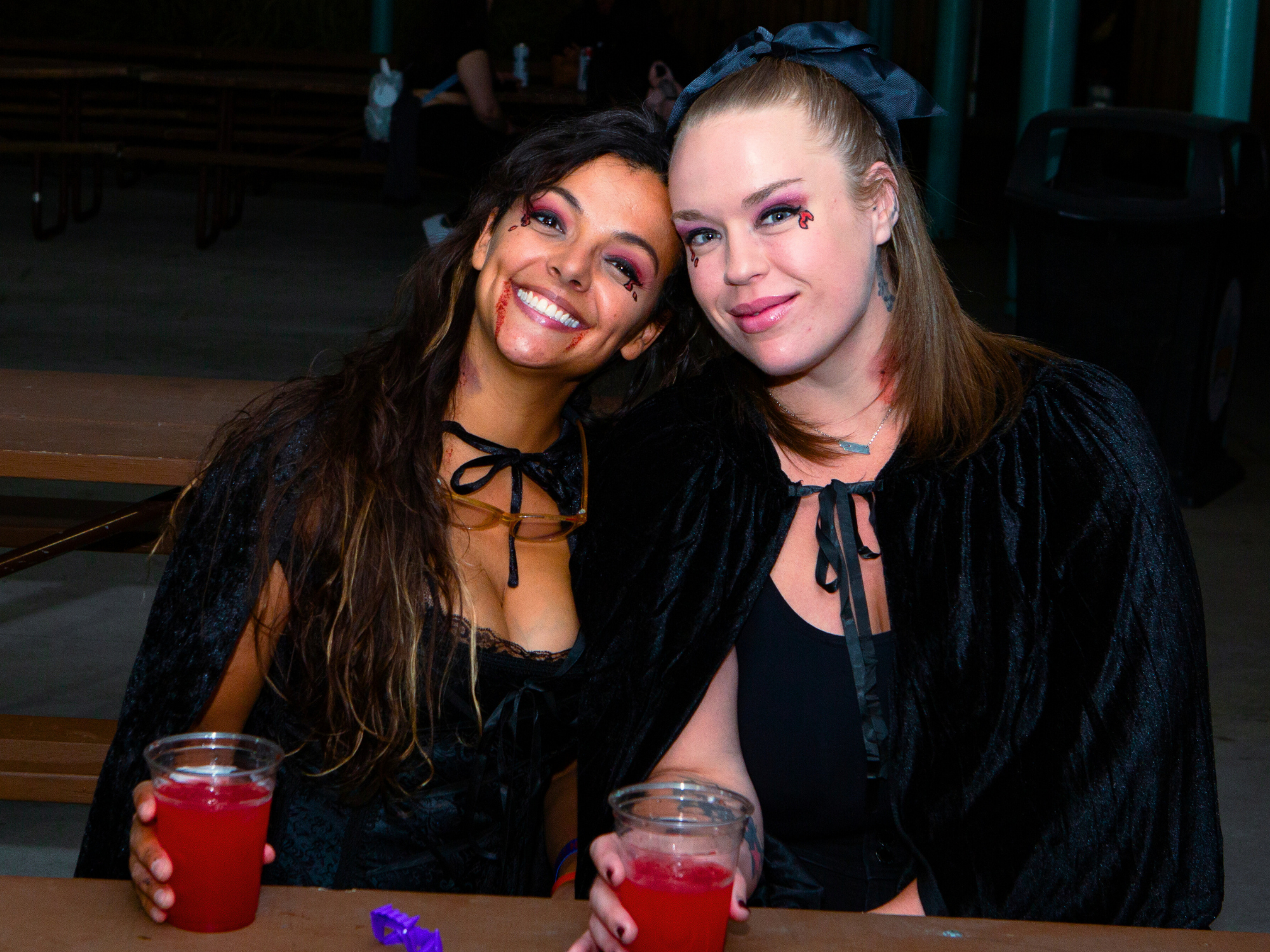 FRIGHTOPIA guests with drinks