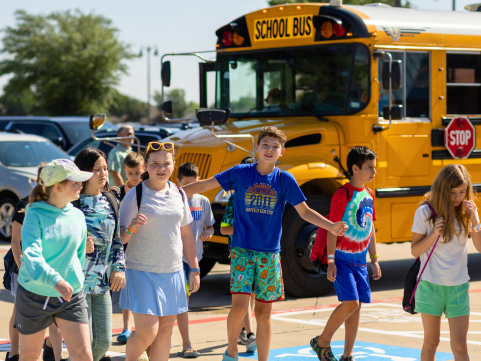 Kids on school field trip