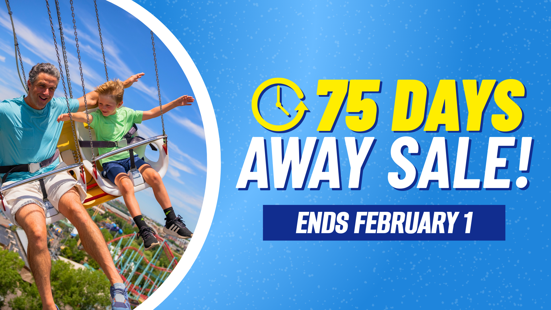 Get visits both the theme park and water park with a Season Pass. Two parks, one price!
