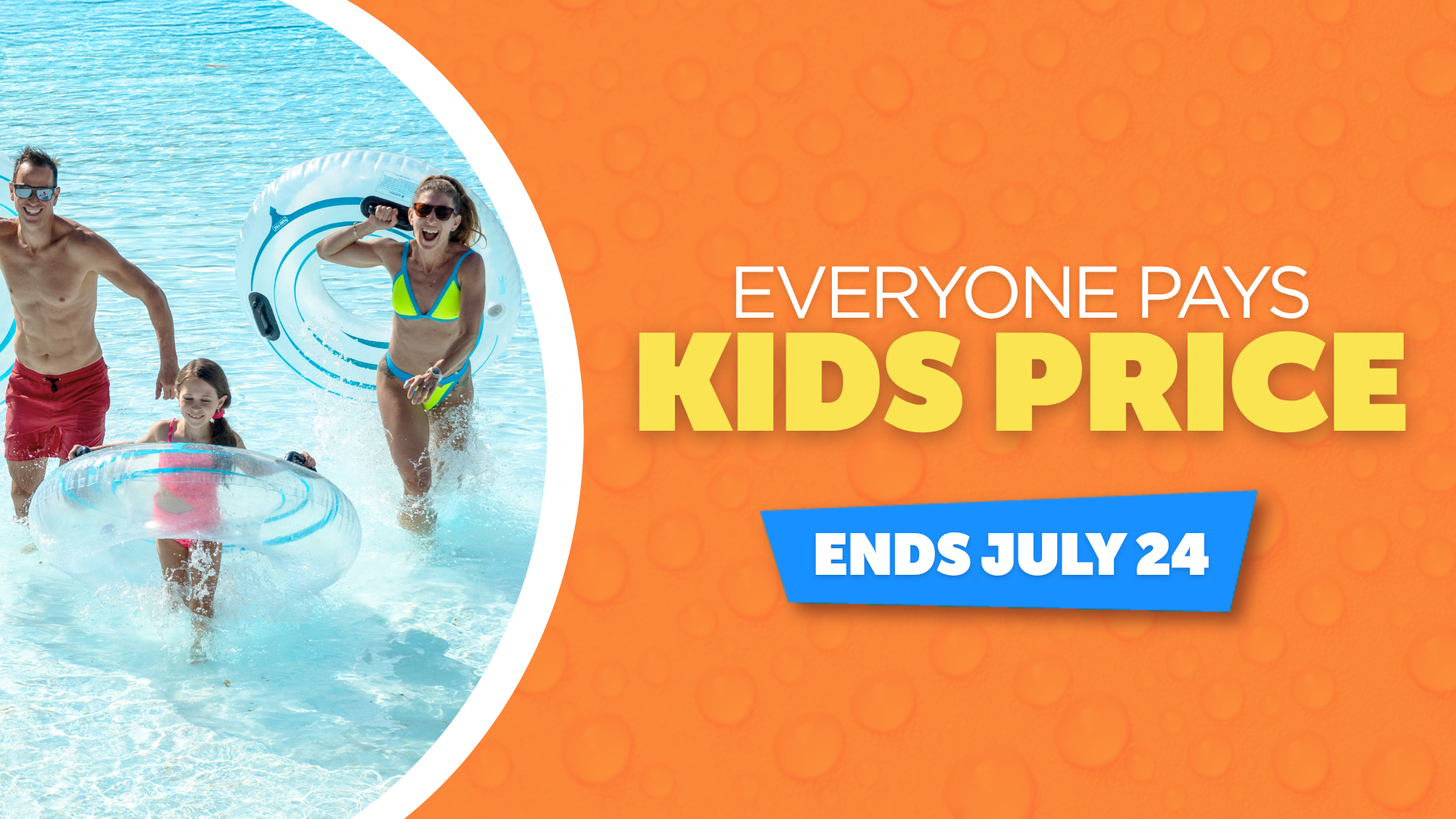 Get visits both the theme park and water park with a Season Pass. Two parks, one price!